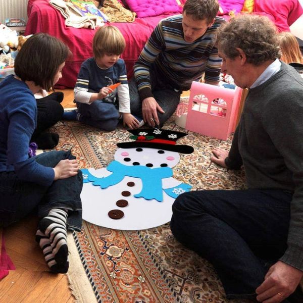 FELTSNOWMAN dekorationer