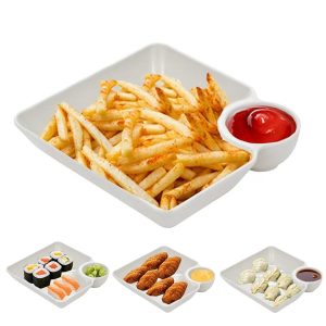 Firkantede snack- og dipfade (4 stk) | DIPLUXA