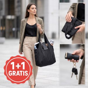 Foldbar læder bæretaske | SHIFTBAG 1+1 GRATIS